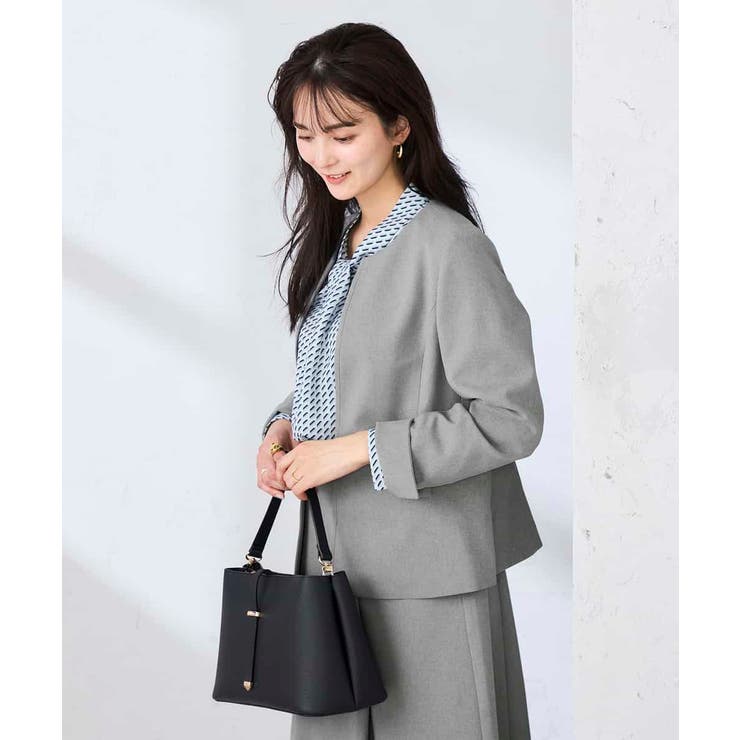 【洗える/UVカット】リネンライクストレッチキーネックジャケット | a.v.v【WOMEN】 | 詳細画像19 