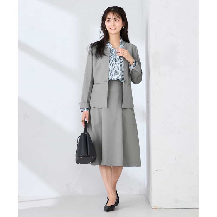 【洗える/UVカット】リネンライクストレッチキーネックジャケット | a.v.v【WOMEN】 | 詳細画像21 