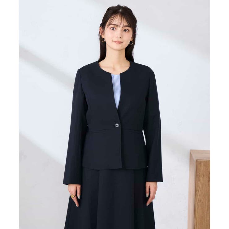 【洗える/UVカット】リネンライクストレッチキーネックジャケット | a.v.v【WOMEN】 | 詳細画像24 