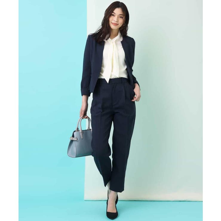 【セットアップ対応/洗える】リネンライクキーネックジャケット | a.v.v【WOMEN】 | 詳細画像10