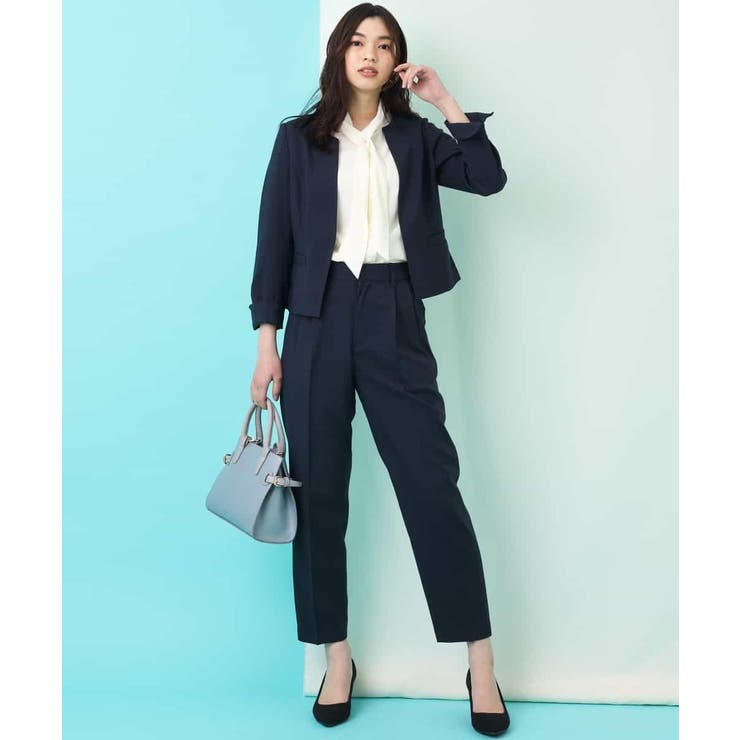 【セットアップ対応/洗える】リネンライクキーネックジャケット | a.v.v【WOMEN】 | 詳細画像11