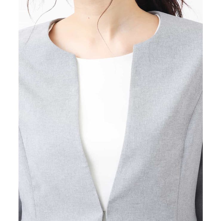 【セットアップ対応/洗える】リネンライクキーネックジャケット | a.v.v【WOMEN】 | 詳細画像17