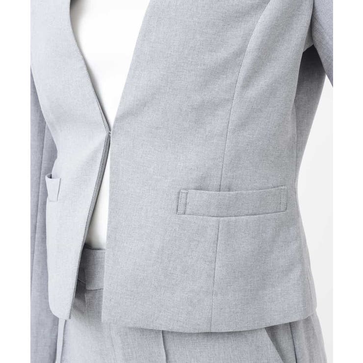 【セットアップ対応/洗える】リネンライクキーネックジャケット | a.v.v【WOMEN】 | 詳細画像20