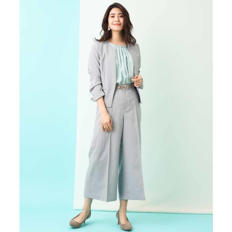 【セットアップ対応/洗える】リネンライクキーネックジャケット | a.v.v【WOMEN】 | 詳細画像3