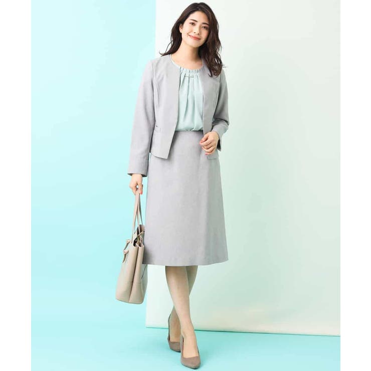 【セットアップ対応/洗える】リネンライクキーネックジャケット | a.v.v【WOMEN】 | 詳細画像4