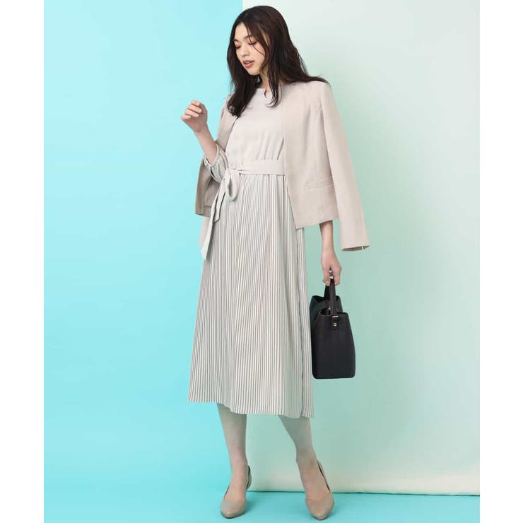 【セットアップ対応/洗える】リネンライクキーネックジャケット | a.v.v【WOMEN】 | 詳細画像6