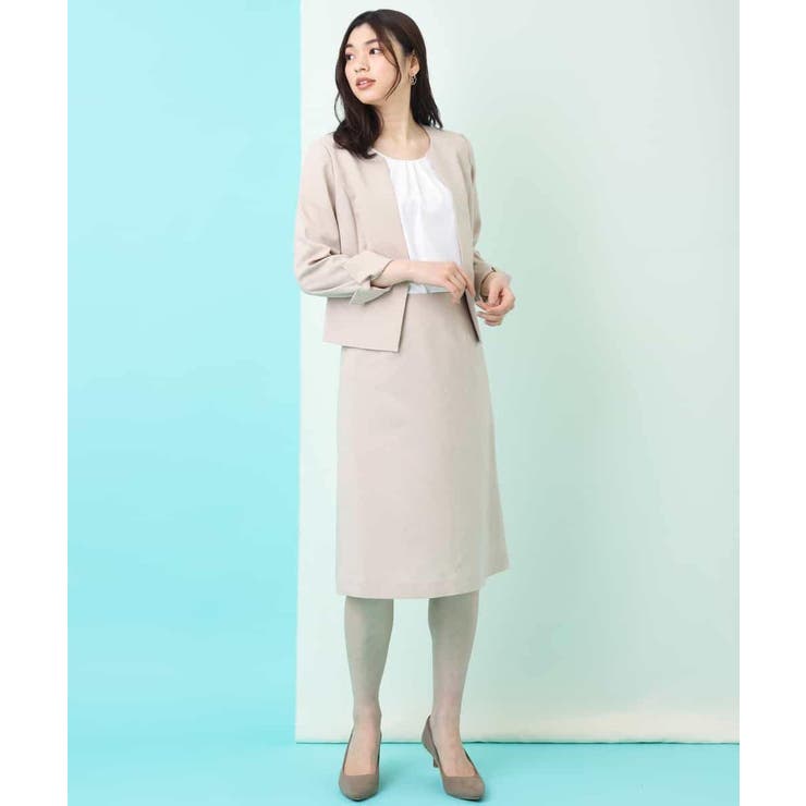 【セットアップ対応/洗える】リネンライクキーネックジャケット | a.v.v【WOMEN】 | 詳細画像9