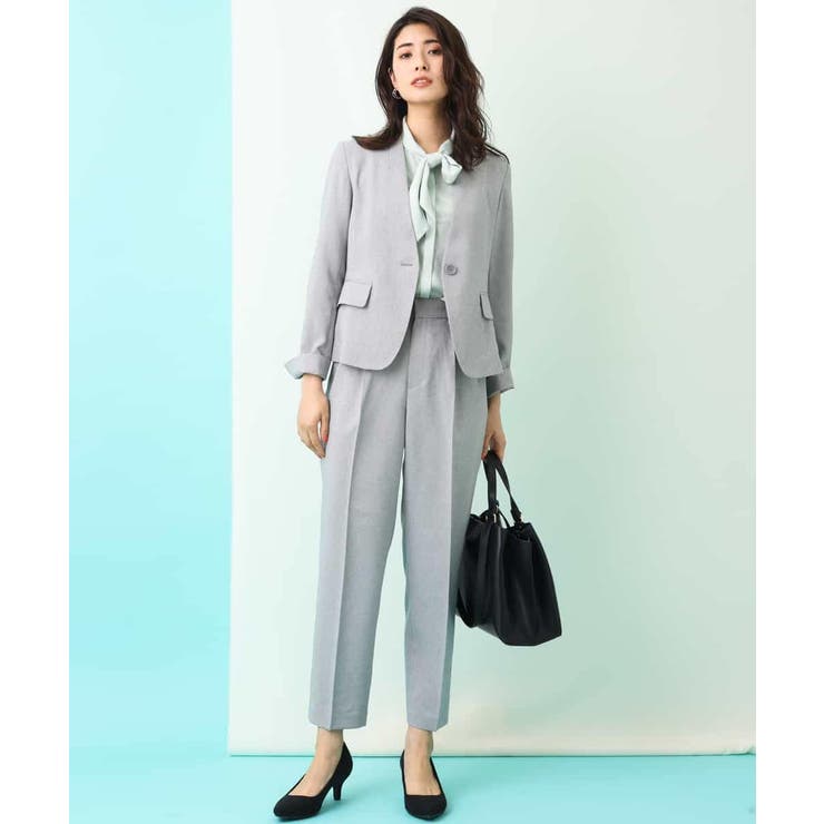 【セットアップ対応/洗える】リネンライクVネックジャケット | a.v.v【WOMEN】 | 詳細画像2