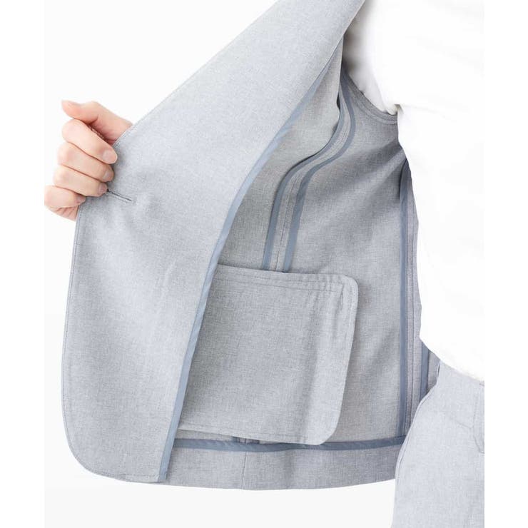 【セットアップ対応/洗える】リネンライクVネックジャケット | a.v.v【WOMEN】 | 詳細画像23