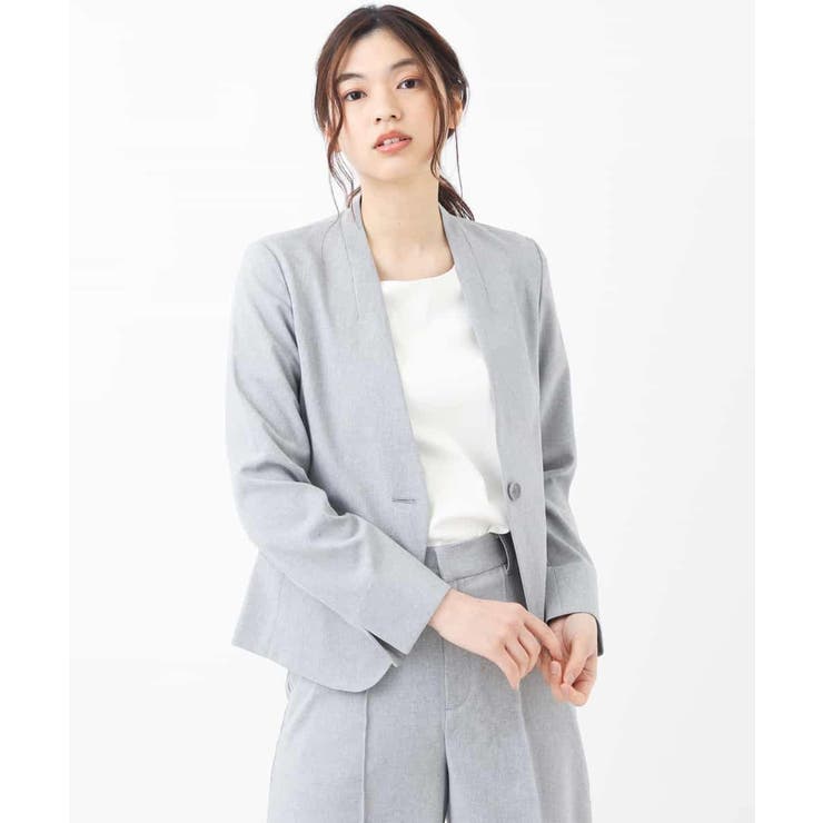 【セットアップ対応/洗える】リネンライクVネックジャケット | a.v.v【WOMEN】 | 詳細画像29