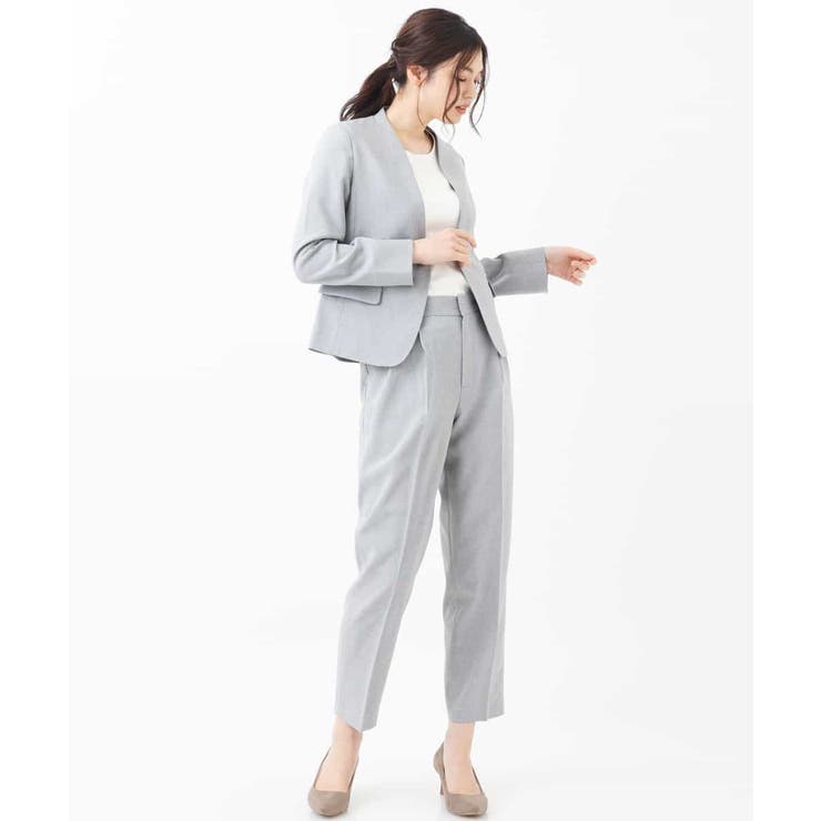 【セットアップ対応/洗える】リネンライクVネックジャケット | a.v.v【WOMEN】 | 詳細画像30