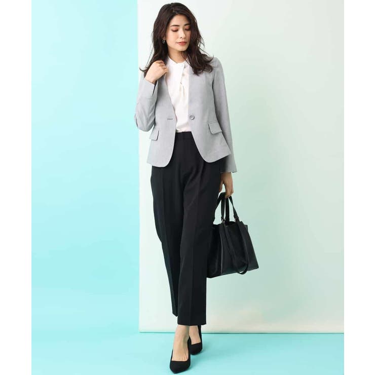 【セットアップ対応/洗える】リネンライクVネックジャケット | a.v.v【WOMEN】 | 詳細画像4