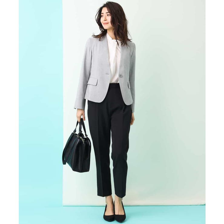 【セットアップ対応/洗える】リネンライクVネックジャケット | a.v.v【WOMEN】 | 詳細画像5