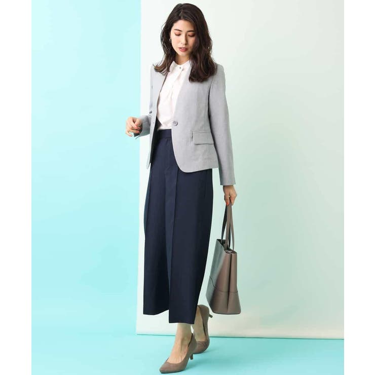 【セットアップ対応/洗える】リネンライクVネックジャケット | a.v.v【WOMEN】 | 詳細画像7