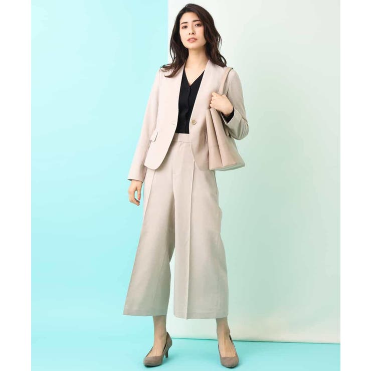 【セットアップ対応/洗える】リネンライクVネックジャケット | a.v.v【WOMEN】 | 詳細画像8