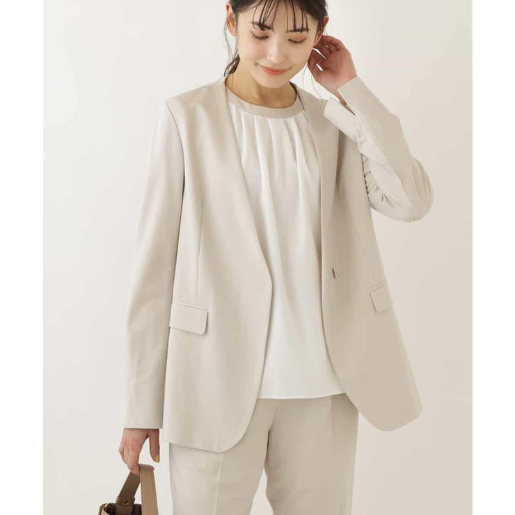 【セットアップ対応 MARSHMALLOW PONTI】ストレッチノーカラージャ… | a.v.v【WOMEN】 | 詳細画像13 