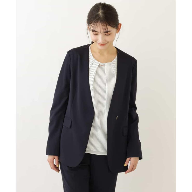 【セットアップ対応 MARSHMALLOW PONTI】ストレッチノーカラージャ… | a.v.v【WOMEN】 | 詳細画像18 