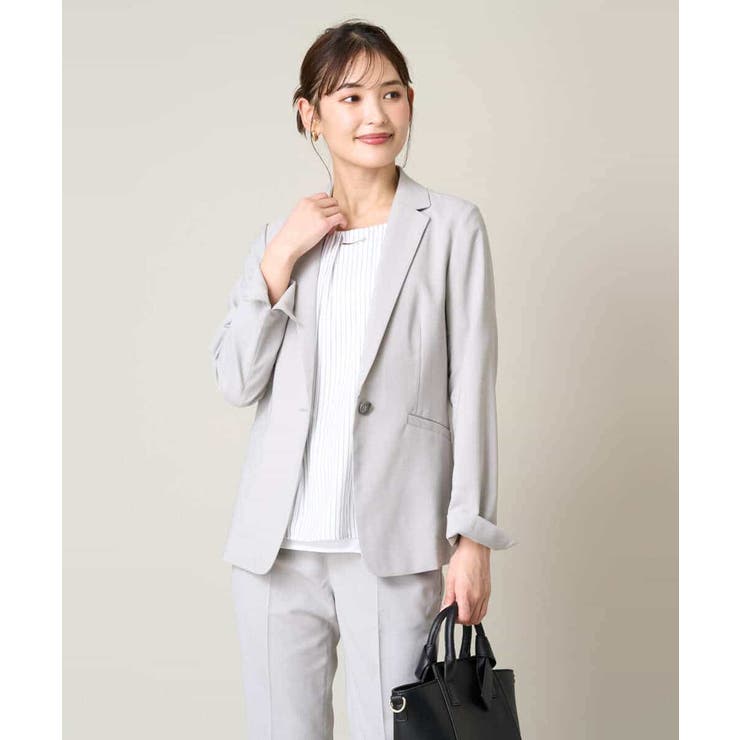 【洗える UVカット 接触冷感】オックスストレッチテーラードジャケット【Refl… | a.v.v【WOMEN】 | 詳細画像14 