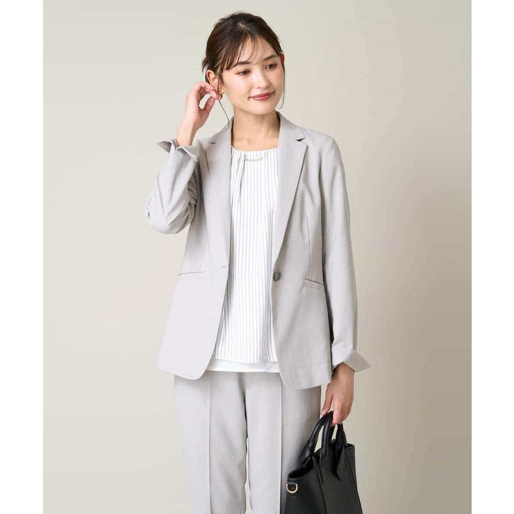 【洗える UVカット 接触冷感】オックスストレッチテーラードジャケット【Refl… | a.v.v【WOMEN】 | 詳細画像16 