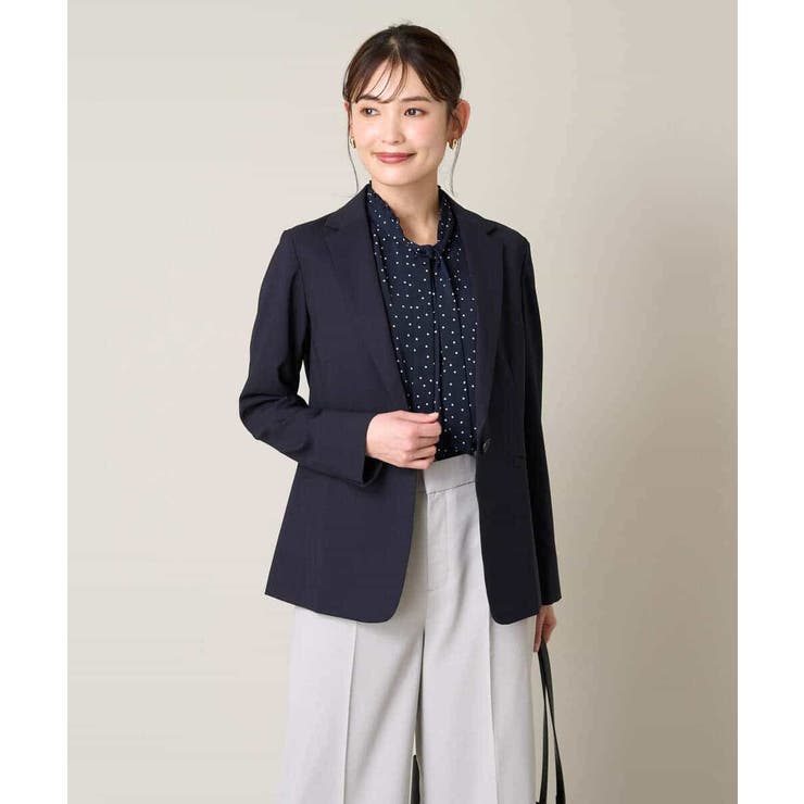 【洗える UVカット 接触冷感】オックスストレッチテーラードジャケット【Refl… | a.v.v【WOMEN】 | 詳細画像2 