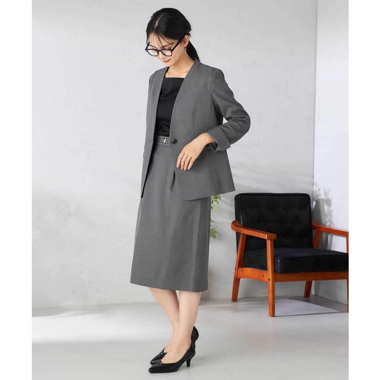 【洗える/イージーケア/吸水速乾/ストレッチ】梳毛調Vネックジャケット | a.v.v【WOMEN】 | 詳細画像11 