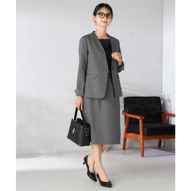 【洗える/イージーケア/吸水速乾/ストレッチ】梳毛調Vネックジャケット | a.v.v【WOMEN】 | 詳細画像12 