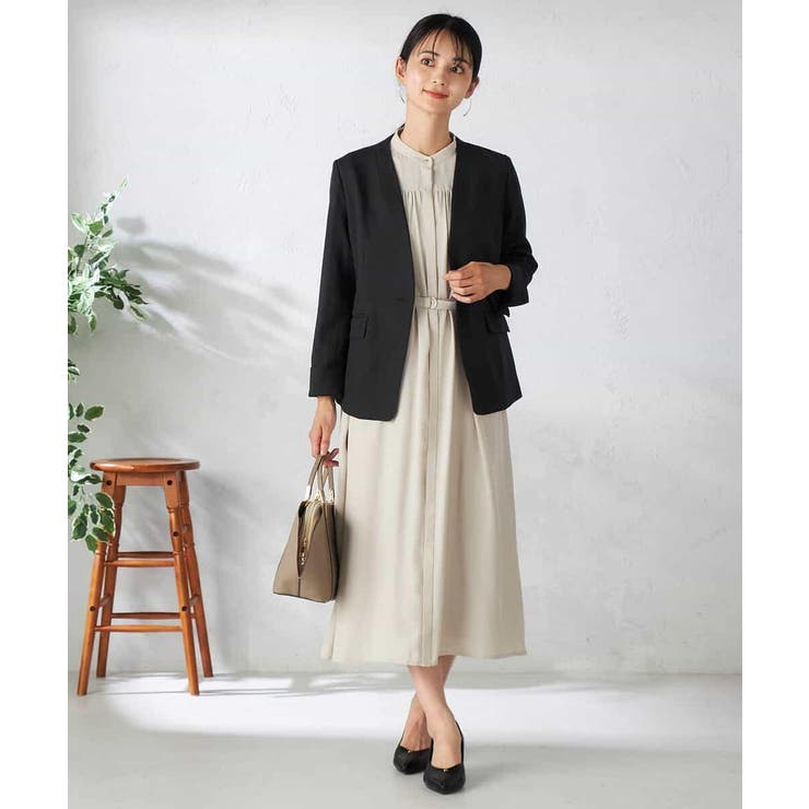 【洗える/イージーケア/吸水速乾/ストレッチ】梳毛調Vネックジャケット | a.v.v【WOMEN】 | 詳細画像20 