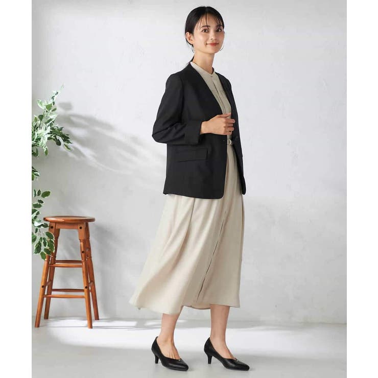 【洗える/イージーケア/吸水速乾/ストレッチ】梳毛調Vネックジャケット | a.v.v【WOMEN】 | 詳細画像23 