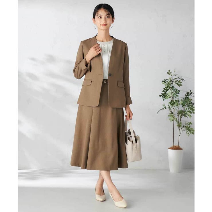 【洗える/イージーケア/吸水速乾/ストレッチ】梳毛調Vネックジャケット | a.v.v【WOMEN】 | 詳細画像5 