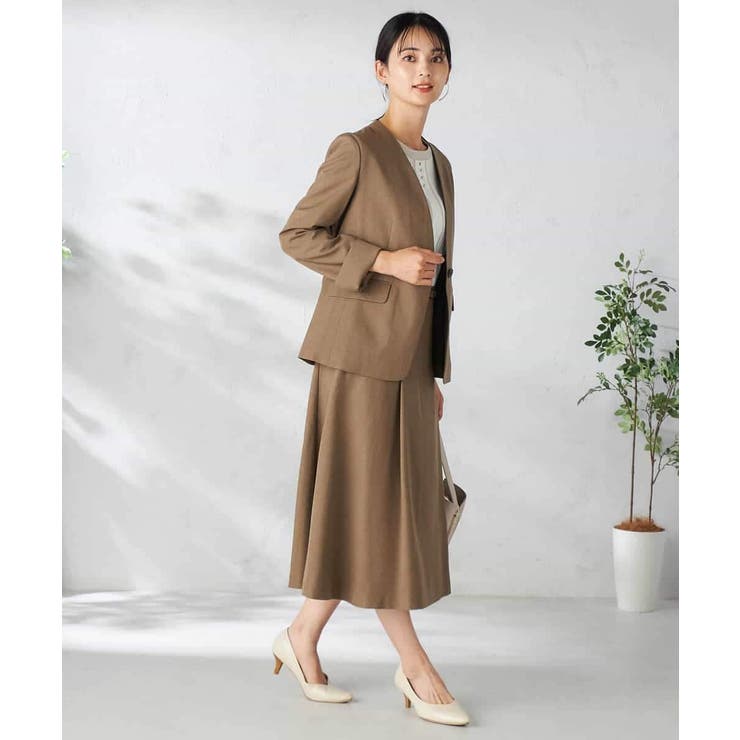 【洗える/イージーケア/吸水速乾/ストレッチ】梳毛調Vネックジャケット | a.v.v【WOMEN】 | 詳細画像7 