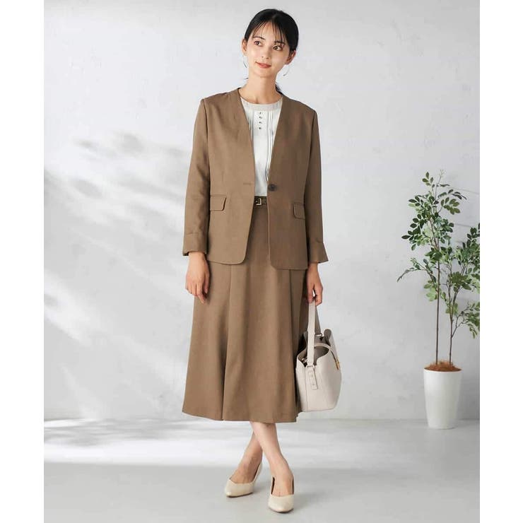 【洗える/イージーケア/吸水速乾/ストレッチ】梳毛調Vネックジャケット | a.v.v【WOMEN】 | 詳細画像8 