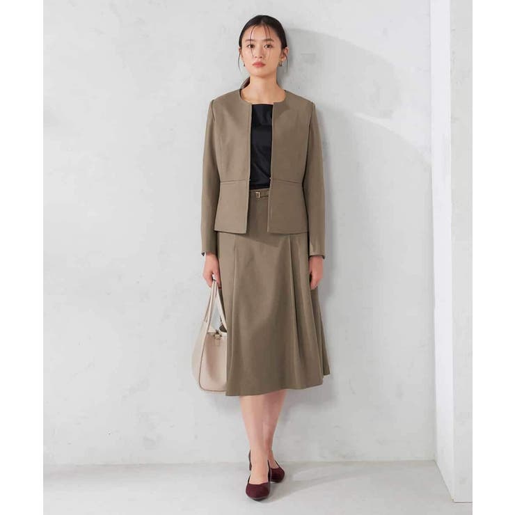 【洗える/イージーケア/吸水速乾/ストレッチ】梳毛調キーネックジャケット | a.v.v【WOMEN】 | 詳細画像14 