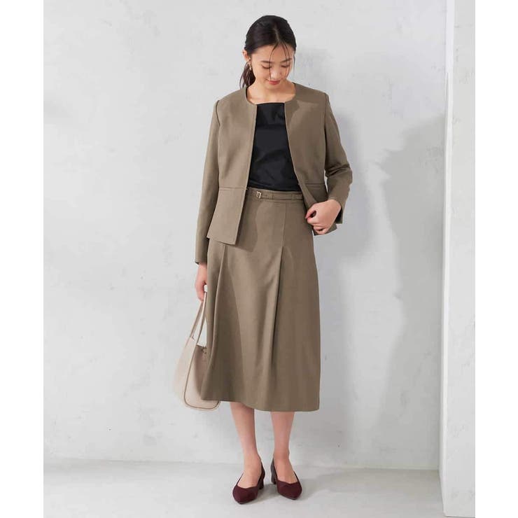 【洗える/イージーケア/吸水速乾/ストレッチ】梳毛調キーネックジャケット | a.v.v【WOMEN】 | 詳細画像16 