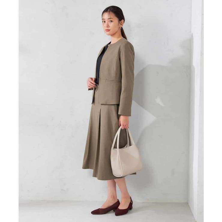 【洗える/イージーケア/吸水速乾/ストレッチ】梳毛調キーネックジャケット | a.v.v【WOMEN】 | 詳細画像17 