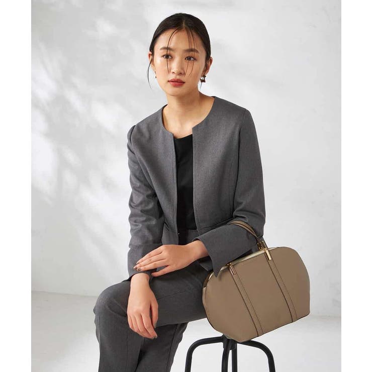 【洗える/イージーケア/吸水速乾/ストレッチ】梳毛調キーネックジャケット | a.v.v【WOMEN】 | 詳細画像18 