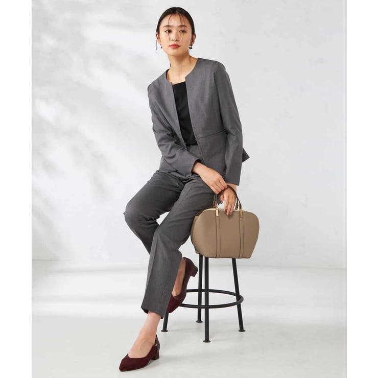 【洗える/イージーケア/吸水速乾/ストレッチ】梳毛調キーネックジャケット | a.v.v【WOMEN】 | 詳細画像21 