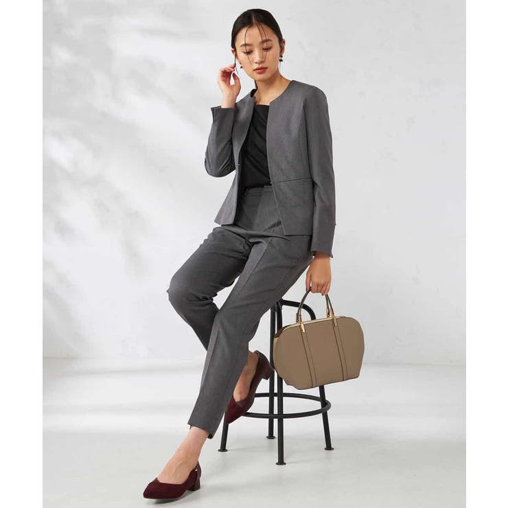 【洗える/イージーケア/吸水速乾/ストレッチ】梳毛調キーネックジャケット | a.v.v【WOMEN】 | 詳細画像22 