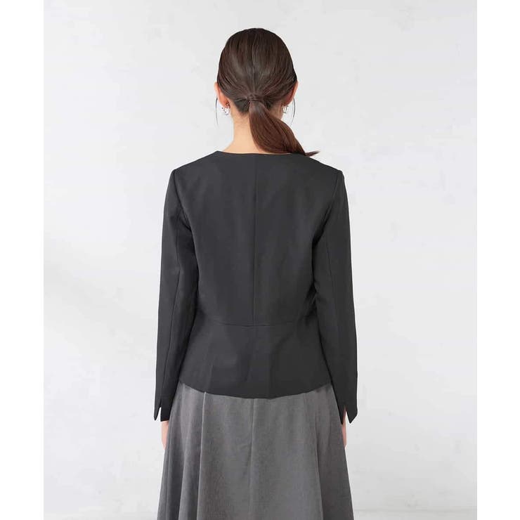 【洗える/イージーケア/吸水速乾/ストレッチ】梳毛調キーネックジャケット | a.v.v【WOMEN】 | 詳細画像41 