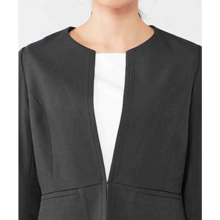 【洗える/イージーケア/吸水速乾/ストレッチ】梳毛調キーネックジャケット | a.v.v【WOMEN】 | 詳細画像42 