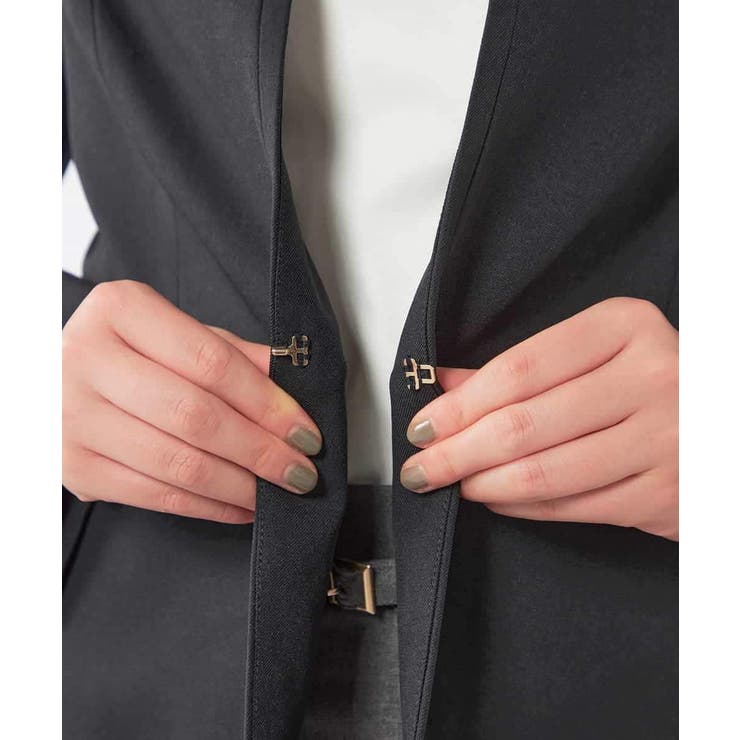 【洗える/イージーケア/吸水速乾/ストレッチ】梳毛調キーネックジャケット | a.v.v【WOMEN】 | 詳細画像46 