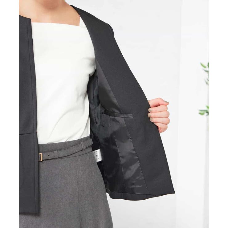 【洗える/イージーケア/吸水速乾/ストレッチ】梳毛調キーネックジャケット | a.v.v【WOMEN】 | 詳細画像51 