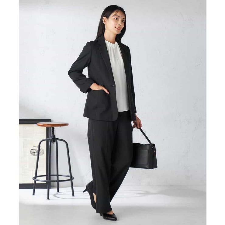 【洗える/イージーケア/吸水速乾/ストレッチ】梳毛調テーラードジャケット | a.v.v【WOMEN】 | 詳細画像12 