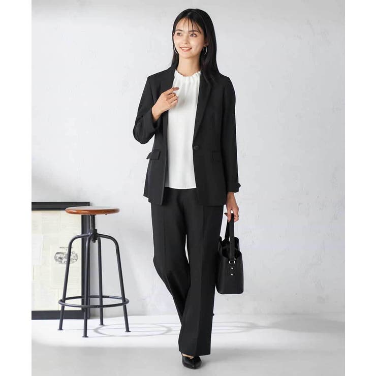 【洗える/イージーケア/吸水速乾/ストレッチ】梳毛調テーラードジャケット | a.v.v【WOMEN】 | 詳細画像13 