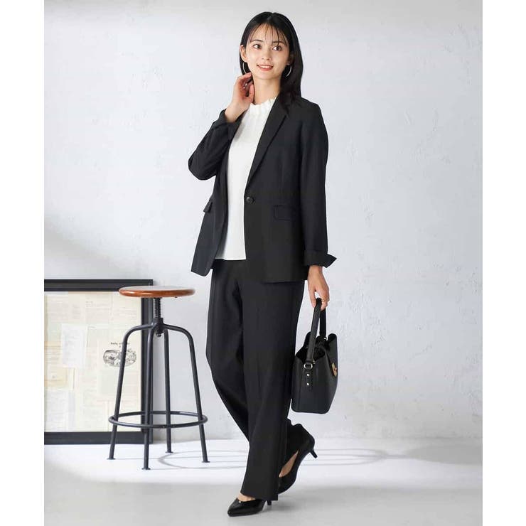 【洗える/イージーケア/吸水速乾/ストレッチ】梳毛調テーラードジャケット | a.v.v【WOMEN】 | 詳細画像14 