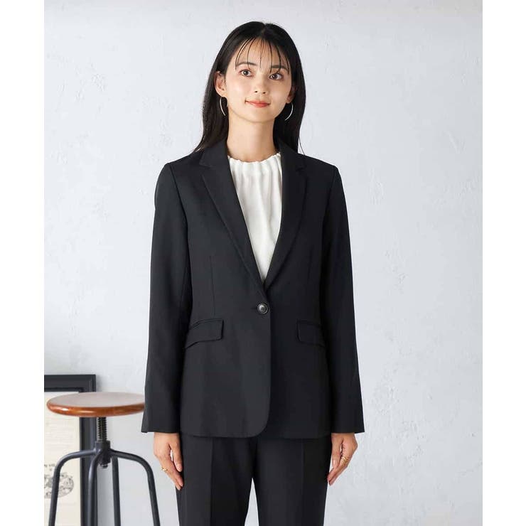 【洗える/イージーケア/吸水速乾/ストレッチ】梳毛調テーラードジャケット | a.v.v【WOMEN】 | 詳細画像17 