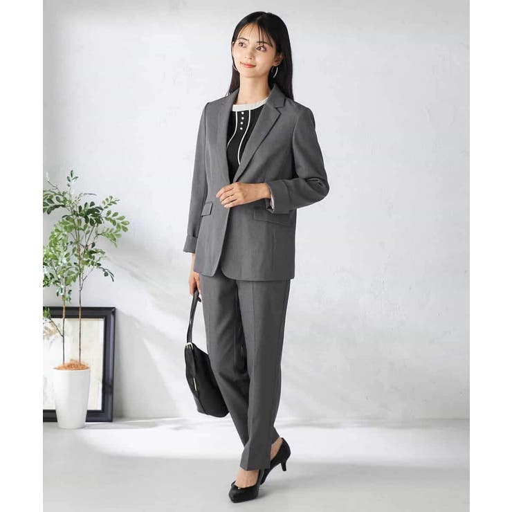 【洗える/イージーケア/吸水速乾/ストレッチ】梳毛調テーラードジャケット | a.v.v【WOMEN】 | 詳細画像5 