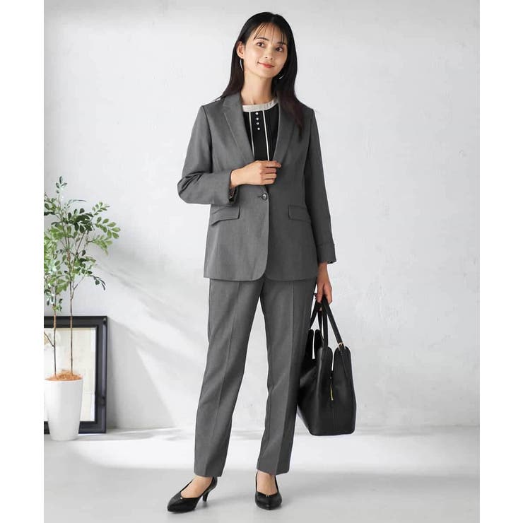 【洗える/イージーケア/吸水速乾/ストレッチ】梳毛調テーラードジャケット | a.v.v【WOMEN】 | 詳細画像8 