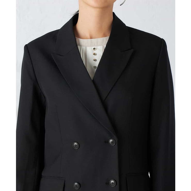 【洗える/イージーケア/吸水速乾/ストレッチ】梳毛調ダブルブレストジャケット | a.v.v【WOMEN】 | 詳細画像23 