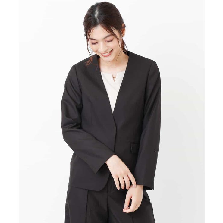 【セットアップ対応./防臭テープ付】キャリーマンVネックジャケット | a.v.v【WOMEN】 | 詳細画像4