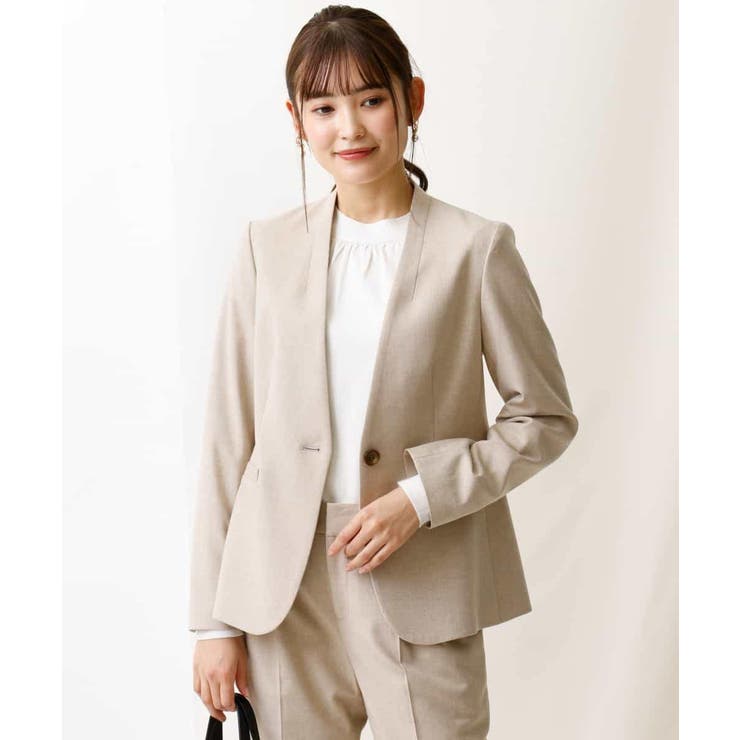 イタリアンファブリックカラーレスジャケット 無地 | a.v.v【WOMEN】 | 詳細画像1
